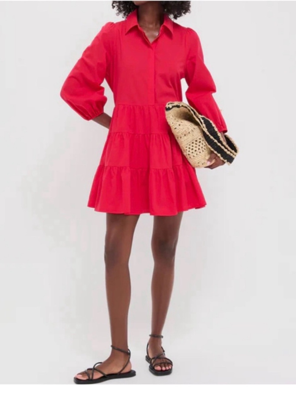 Tuckernuck Pomander Place Red Hibiscus Mabel Dress Small